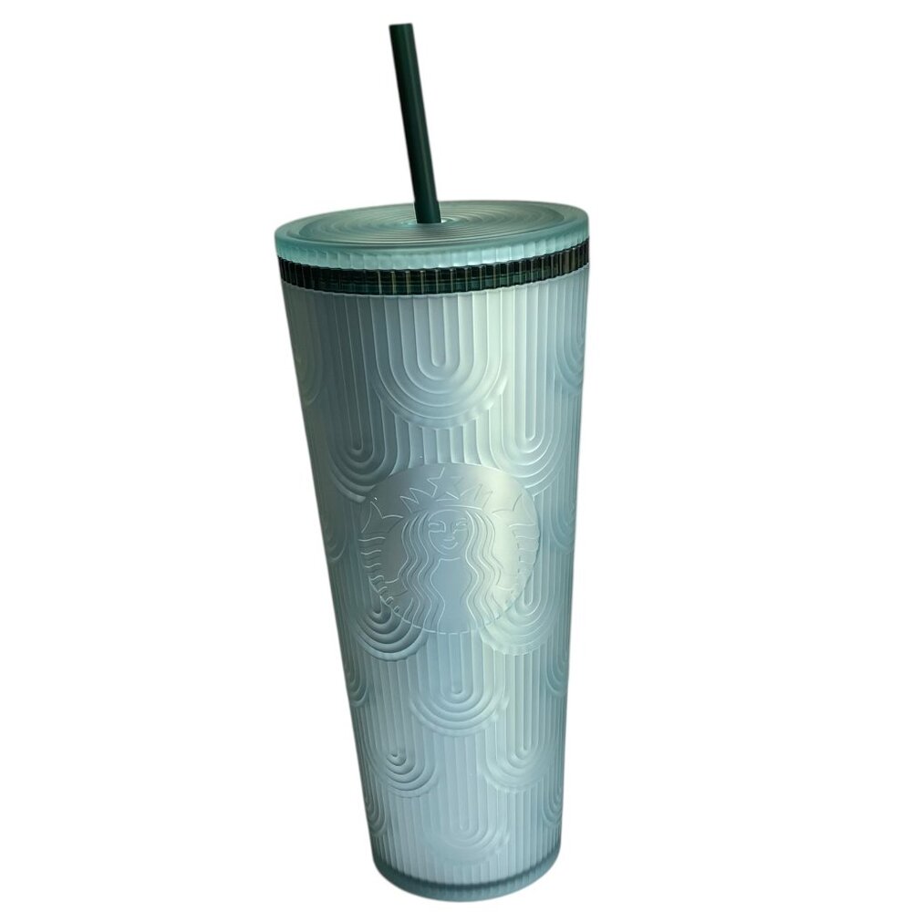 Starbucks Collectible Rainbow Tumbler Seafoam Green‎ Venti Cup New Cold Coffee